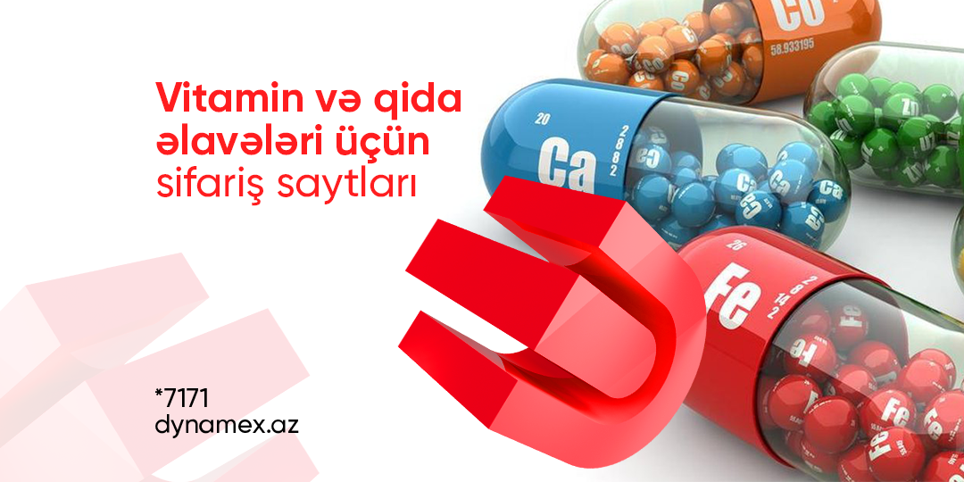 Vitamin və qida əlavələri üçün sifariş saytları