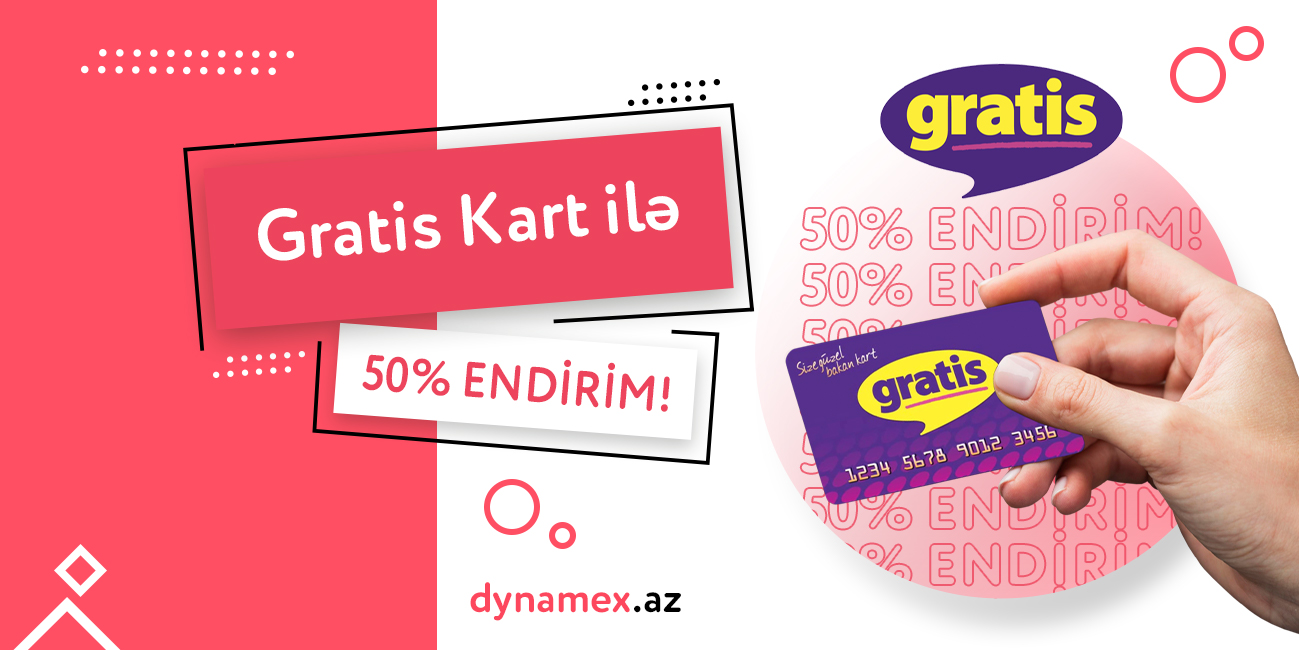 Gratis Kart ilə 50% ENDİRİM!