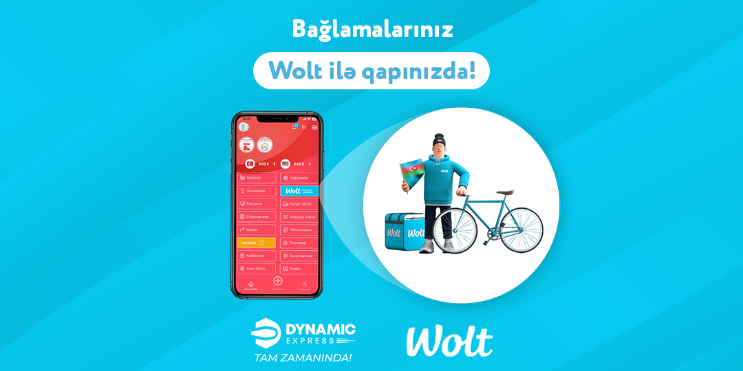 Bağlamalarınız Wolt ilə qapınızda.