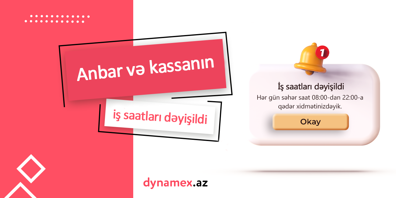 Anbar və Kassanın iş saatları dəyişildi